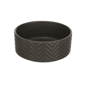 Premium Trixie Voerbak / Drinkbak Wave Keramiek Grijs 16 cm 900 ml - 4047974250211 voor hond - Bestel nu bij Animal Valley, de online dierenwinkel voor jouw huisdier