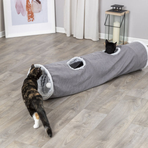 Premium Trixie Katten Speeltunnel Harvey Velours - 4011905430447 voor kat - Bestel nu bij Animal Valley, de online dierenwinkel voor jouw huisdier