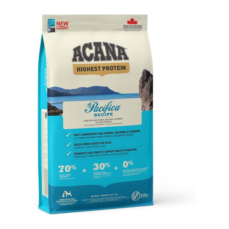 Premium Acana Highest Proteïn Pacifica Dog 11,4 kg - 0064992541118 voor hond - Bestel nu bij Animal Valley, de online dierenwinkel voor jouw huisdier