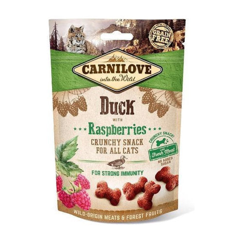 Premium Carnilove Crunchy Snack Eend / Framboos - 8595602527199 voor kat - Bestel nu bij Animal Valley, de online dierenwinkel voor jouw huisdier