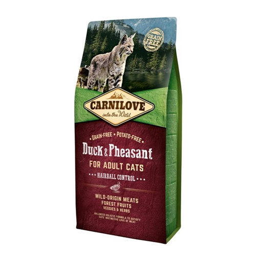 Premium Carnilove Duck/Pheasant Hairball 2 kg – 8595602512348 voor kat - Bestel nu bij Animal Valley, de online dierenwinkel voor jouw huisdier