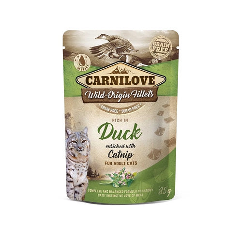 Premium Carnilove Pouch Duck 24x85 gr – 8595602537549 voor kat - Bestel nu bij Animal Valley, de online dierenwinkel voor jouw huisdier