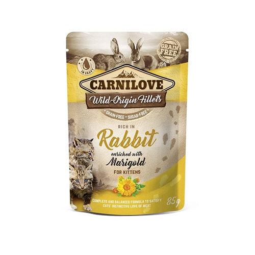 Premium Carnilove Pouch Rabbit 24x85 gr – 8595602540174 voor kat - Bestel nu bij Animal Valley, de online dierenwinkel voor jouw huisdier