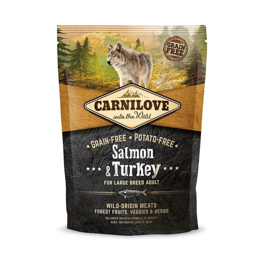 Premium Carnilove Salmon/Turkey Adult Large Breed 1,5 kg - 8595602508952 voor hond - Bestel nu bij Animal Valley, de online dierenwinkel voor jouw huisdier