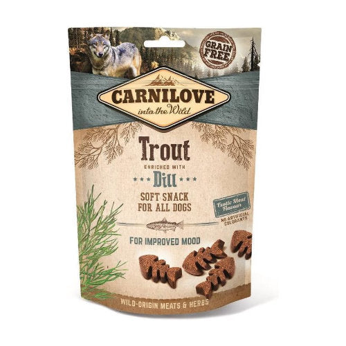 Premium Carnilove Soft Snack Forel/Dille - 8595602528912 voor hond - Bestel nu bij Animal Valley, de online dierenwinkel voor jouw huisdier