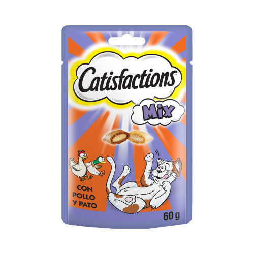 Premium Catisfactions Mix Kip/eend 60 gr - 4008429059278 voor kat - Bestel nu bij Animal Valley, de online dierenwinkel voor jouw huisdier