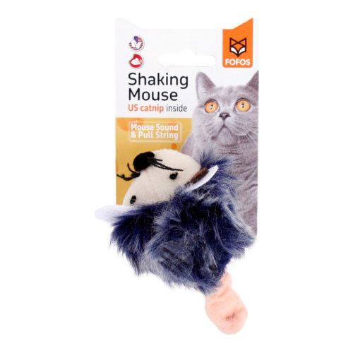 Premium Fofos Shaking Muis Met Geluid Grijs - 6971067401090 voor kat - Bestel nu bij Animal Valley, de online dierenwinkel voor jouw huisdier