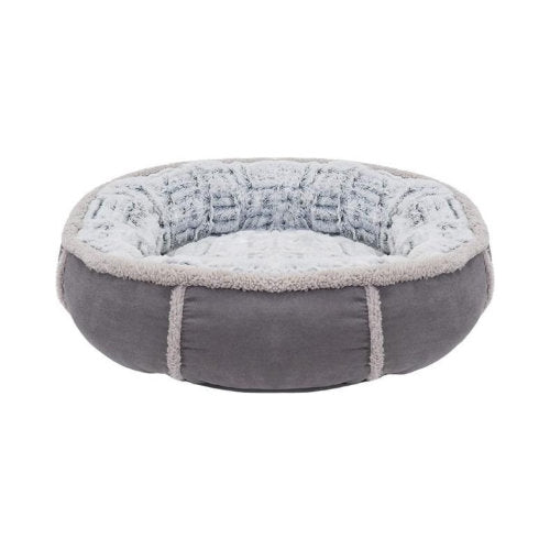 Premium Hondenmand Pluche Donut Grijs - 5025659043708 voor hond - Bestel nu bij Animal Valley, de online dierenwinkel voor jouw huisdier