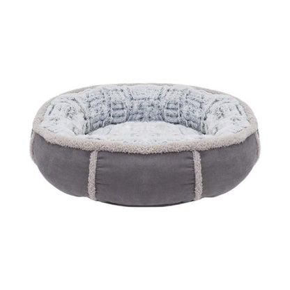 Premium Hondenmand Pluche Donut Grijs - 5025659043708 voor hond - Bestel nu bij Animal Valley, de online dierenwinkel voor jouw huisdier