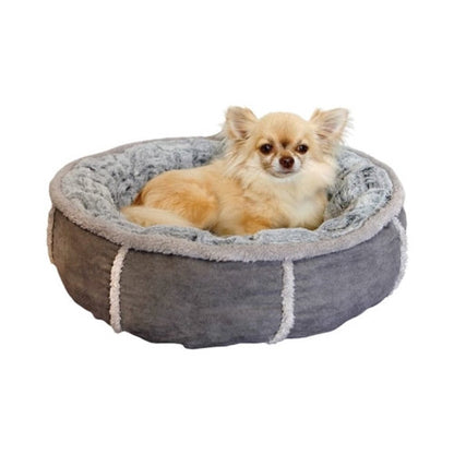 Premium Hondenmand Pluche Donut Grijs - 5025659043708 voor hond - Bestel nu bij Animal Valley, de online dierenwinkel voor jouw huisdier