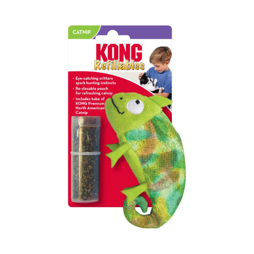 Premium Kong Kameleon Met Catnip Hervulbaar - 0035585458090 voor kat - Bestel nu bij Animal Valley, de online dierenwinkel voor jouw huisdier