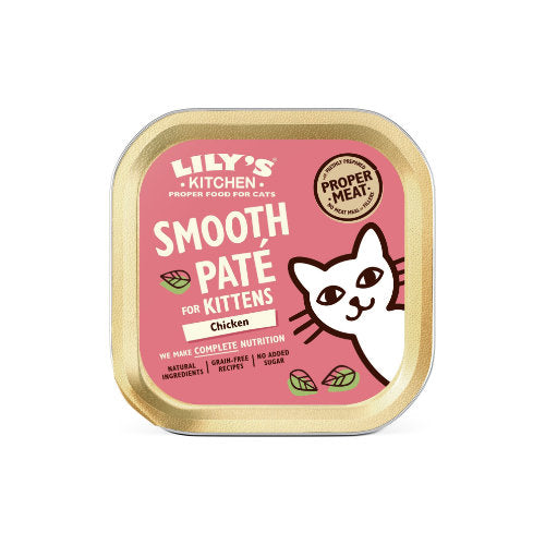 Premium Lily’s Kitchen Cat Kitten Smooth Pate Chicken 19x85 gr - 5060184243896 voor kat - Bestel nu bij Animal Valley, de online dierenwinkel voor jouw huisdier