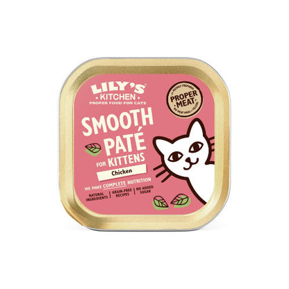 Premium Lily’s Kitchen Cat Kitten Smooth Pate Chicken 19x85 gr - 5060184243896 voor kat - Bestel nu bij Animal Valley, de online dierenwinkel voor jouw huisdier