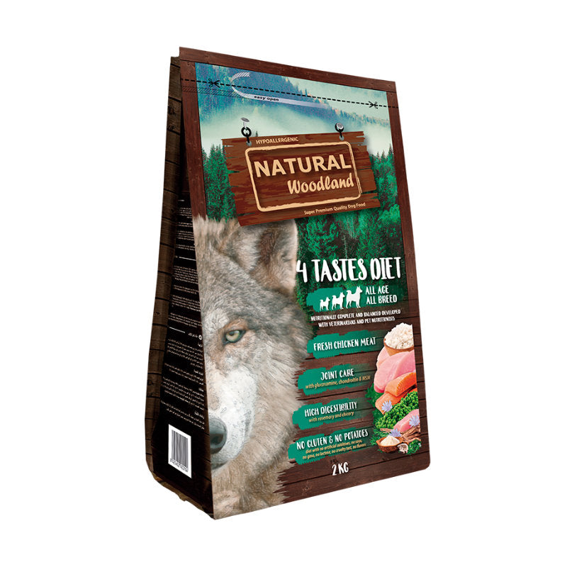 Premium Natural Woodland 4 Tastes Diet 2 kg - 8425402687475 voor hond - Bestel nu bij Animal Valley, de online dierenwinkel voor jouw huisdier