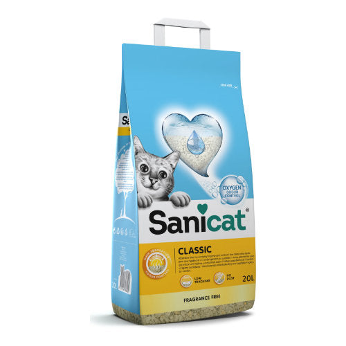 Premium Sanicat Classic Kattenbakvulling 20 ltr - 8411514806002 voor kat - Bestel nu bij Animal Valley, de online dierenwinkel voor jouw huisdier