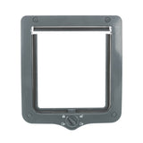 Premium Trixie 4-Weg Kattenluik Met Tunnel Grijs 28x24 cm - 4047974442425 voor kat - Bestel nu bij Animal Valley, de online dierenwinkel voor jouw huisdier
