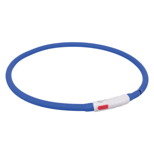 Premium Trixie Halsband USB Siliconen Lichtgevend Oplaadbaar Blauw 70 cm - 4011905126425 voor hond - Bestel nu bij Animal Valley, de online dierenwinkel voor jouw huisdier