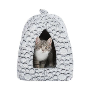Trixie Kattenmand Iglo Mila Pluche Wit/Grijs 32X32X42 cm