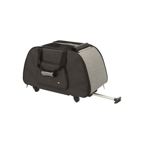 Premium Trixie Reismand Trolley Zwart/Grijs - 4011905289496 voor hond en kat - Bestel nu bij Animal Valley, de online dierenwinkel voor jouw huisdier