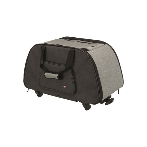 Premium Trixie Reismand Trolley Zwart/Grijs - 4011905289496 voor hond en kat - Bestel nu bij Animal Valley, de online dierenwinkel voor jouw huisdier