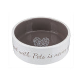 Premium Trixie Voerbak Pets Home Taupe - 4011905250557 voor hond en kat - Bestel nu bij Animal Valley, de online dierenwinkel voor jouw huisdier
