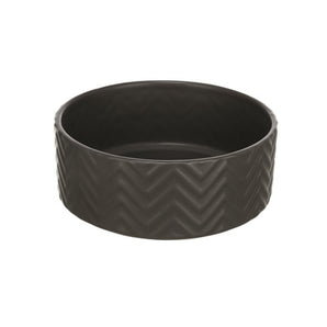 Premium Trixie Voerbak / Drinkbak Wave Keramiek Grijs 16 cm 900 ml - 4047974250211  voor hond - Bestel nu bij Animal Valley, de online dierenwinkel voor jouw huisdier