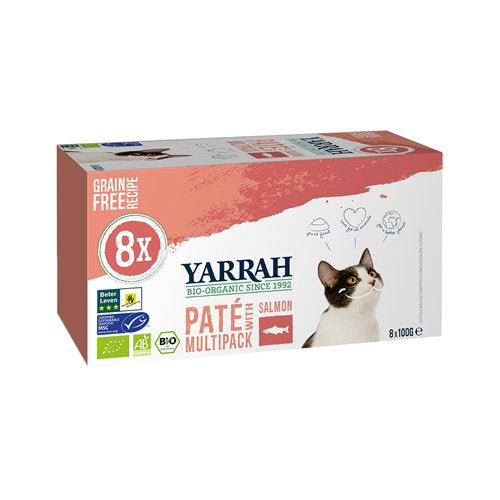 Premium Yarrah Cat Alu Pate Multipack Salmon 8x100 gr - 8714265977060 voor kat - Bestel nu bij Animal Valley, de online dierenwinkel voor jouw huisdier